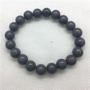 Stretch Jade bracelet, round, dye, approx 6mm, 28pcs per st