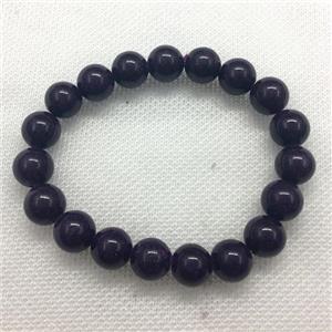 Stretch Jade bracelet, round, dye, approx 6mm, 28pcs per st
