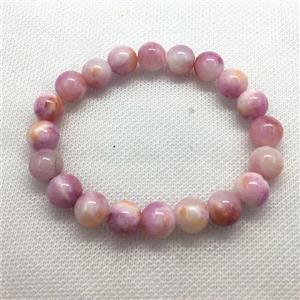 Stretch Jade bracelet, round, dye, approx 16mm dia, 13pcs per st