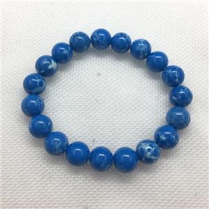 Stretch Jade bracelet, round, dye, approx 16mm dia, 13pcs per st
