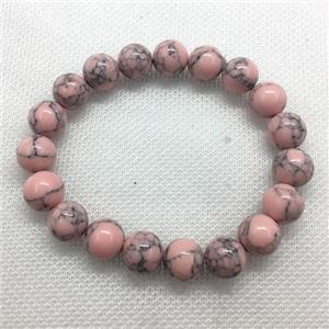 Stretch Jade bracelet, round, dye, approx 16mm dia, 13pcs per st