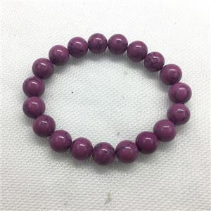 Stretch Jade bracelet, round, dye, approx 12mm dia, 16pcs per st