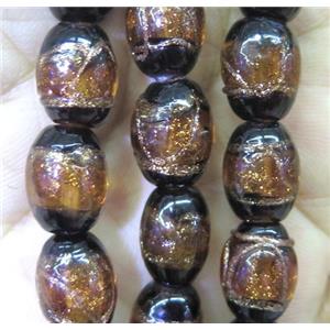 lampwork bead, barrel, approx 16x22mm, 15pcs per st