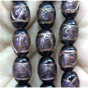 lampwork bead, barrel, approx 16x22mm, 15pcs per st