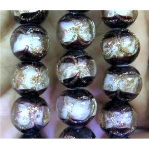 lampwork bead, barrel, approx 16mm dia