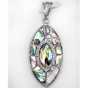 Paua Abalone shell pendant, approx 20-50mm