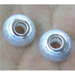 pearlized shell beads, matte rondelle, approx 14mm dia