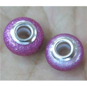 pearlized shell beads, matte rondelle, approx 14mm dia