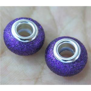 pearlized shell beads, matte rondelle, approx 14mm dia