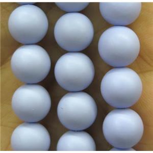 matte pearlized shell beads, round, approx 12mm dia