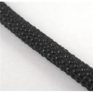 PU leather cord, round, approx 5mm dia