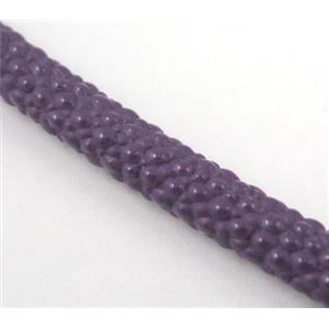 PU leather cord, round, approx 5mm dia