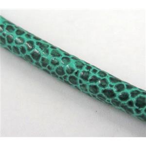 PU leather cord, round, approx 5mm dia