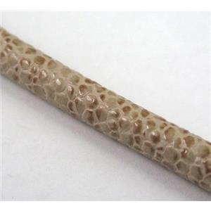 PU leather cord, round, approx 5mm dia