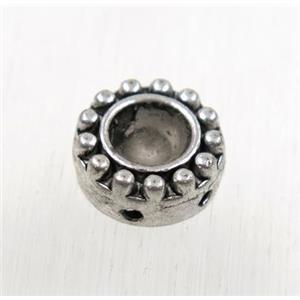 tibetan silver zinc beads, non-nickel, approx 12mm dia