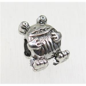 tibetan silver beads, zinc, non-nickel, approx 10x14mm, 4mm hole