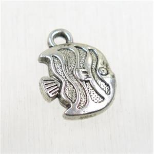 tibetan silver Zinc fish pendant, non-nickel, approx 13x17mm