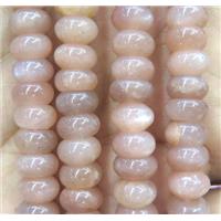 sunstone beads, rondelle, pink, approx 5x8mm