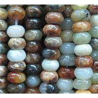 Chinese HuaXiu Jade beads, rondelle, approx 5x8mm
