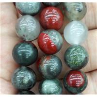 Africa bloodstone jasper bead, round, approx 10mm dia