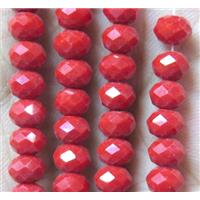 chinese crystal glass bead, faceted rondelle, approx 6mm dia, 90pcs per st
