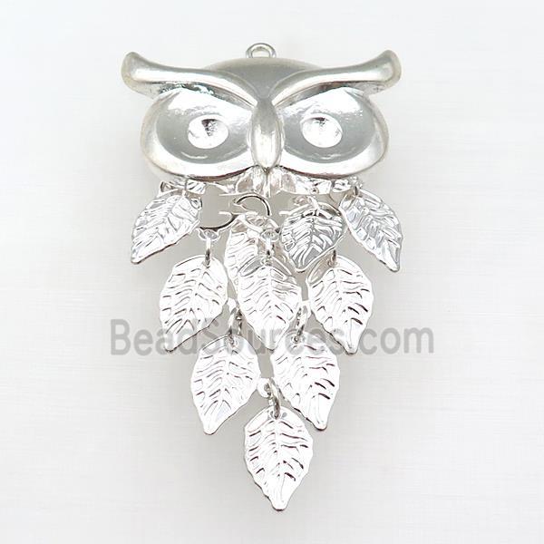 Tibetan Style Zinc Owl Pendant