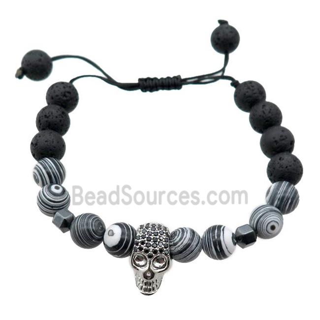 black Lava Bracelet, adjustable