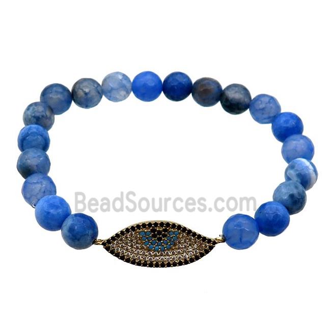 blue Agate Bracelet, stretchy