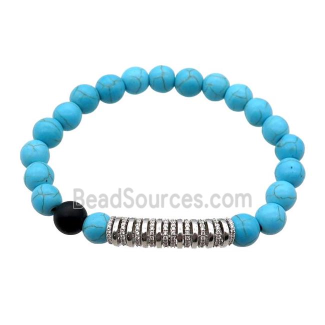 blue Turquoise Bracelet, stretchy