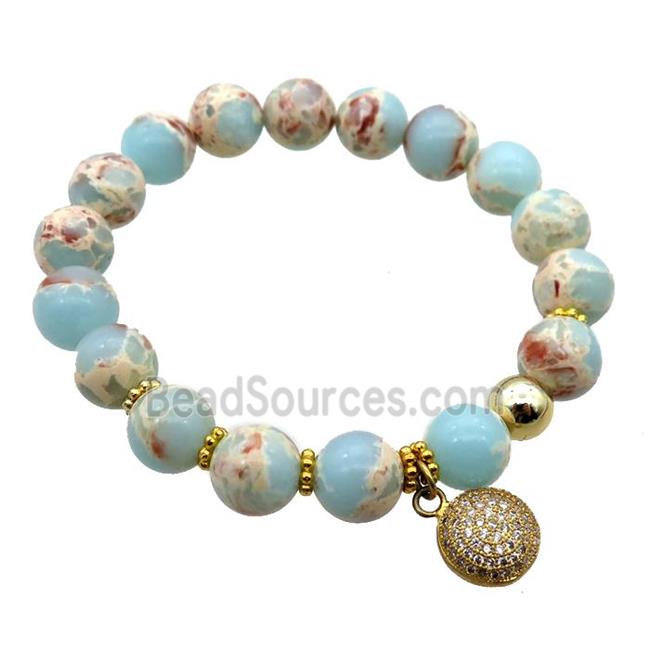 blue Imperial Jasper bracelet, stretchy