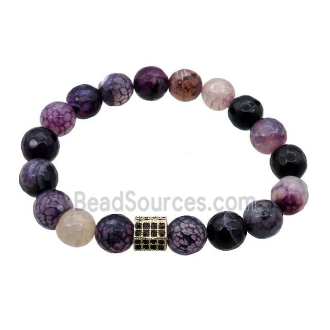 purple Agate Bracelets, stretchy