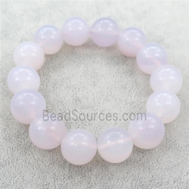 natural white agate bracelet, stretchy