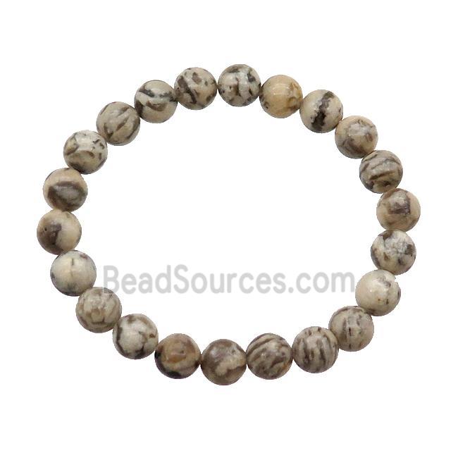 Graphic Feldspar Bracelet Stretchy Round