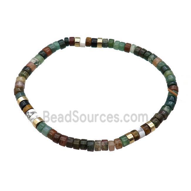 Natural Indian Agate Bracelet Stretchy