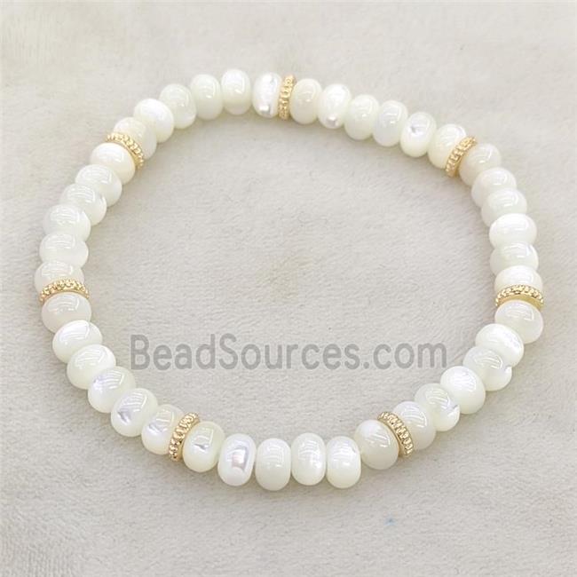 Natural MOP Shell Bracelets Stretchy