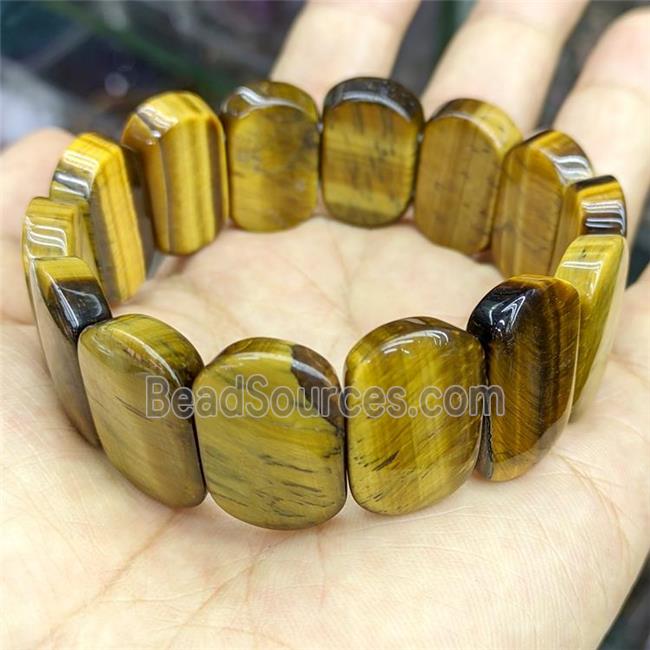 Natural Tiger Eye Stone Bracelet Stretchy