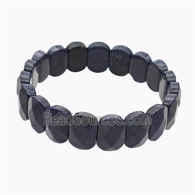 Blue Sandstone Bracelet Stretchy