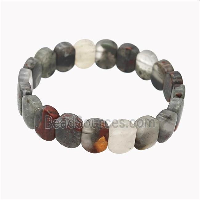 Natural African Bloodstone Bracelet Stretchy