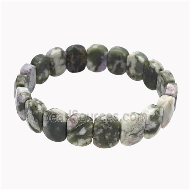 Green Tree Agate Bracelet Stretchy