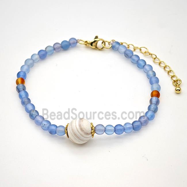 Blue Agate Bracelet Dye