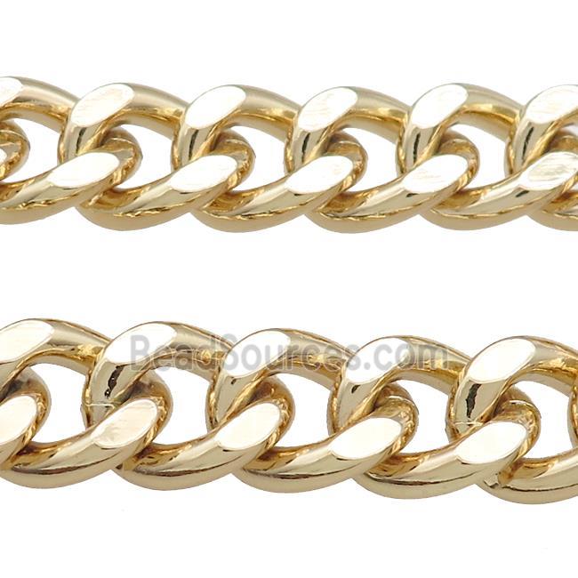 Aluminium Chain Curb Gold Plated