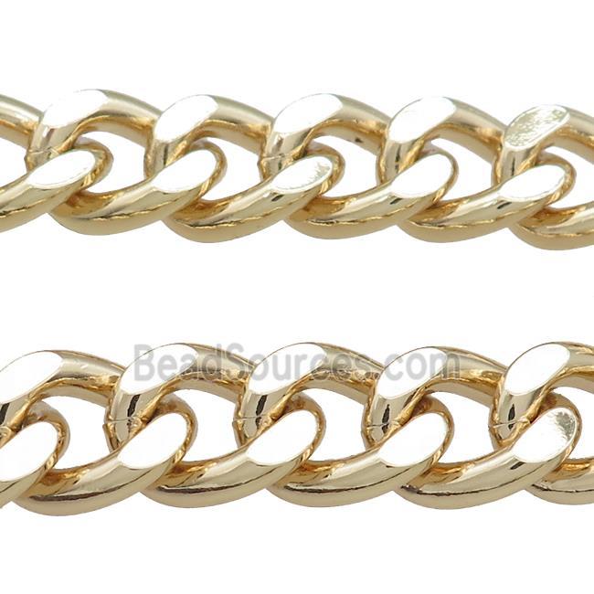 Aluminium Chain Curb Gold Plated