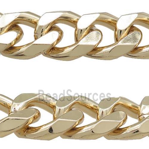 Aluminium Chain Curb Gold Plated