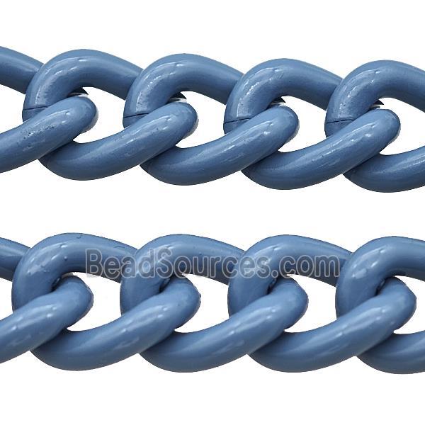 Aluminium Chain Blue Painted