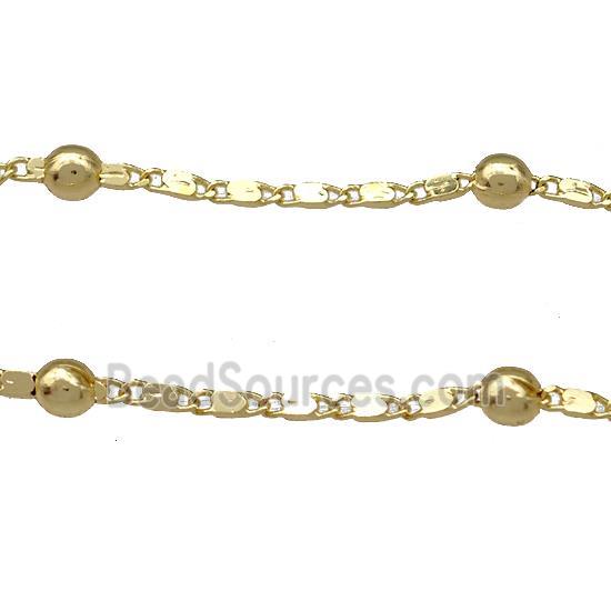 Copper Chain Ball Gold Plated