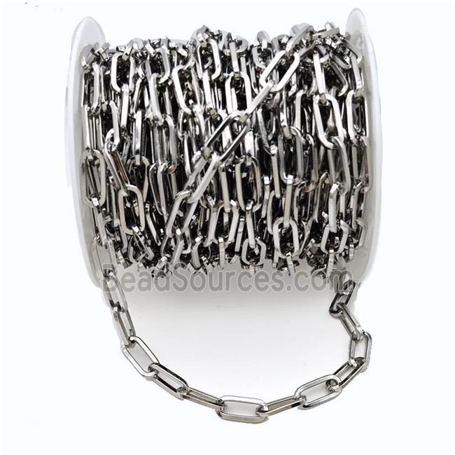 Iron Paperclip Chain Platinum Plated