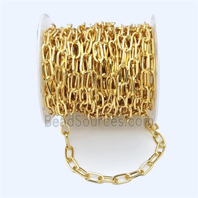 Iron Paperclip Chain Gold Plated