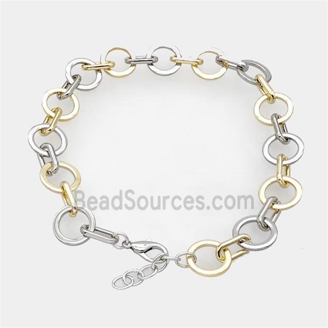 Aluminum Chain Necklace Gold Plated