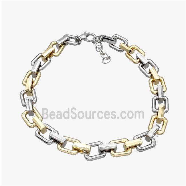 Aluminum Chain Necklace Gold Plated