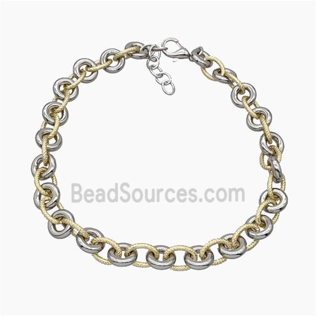 Aluminum Chain Necklace Gold Plated